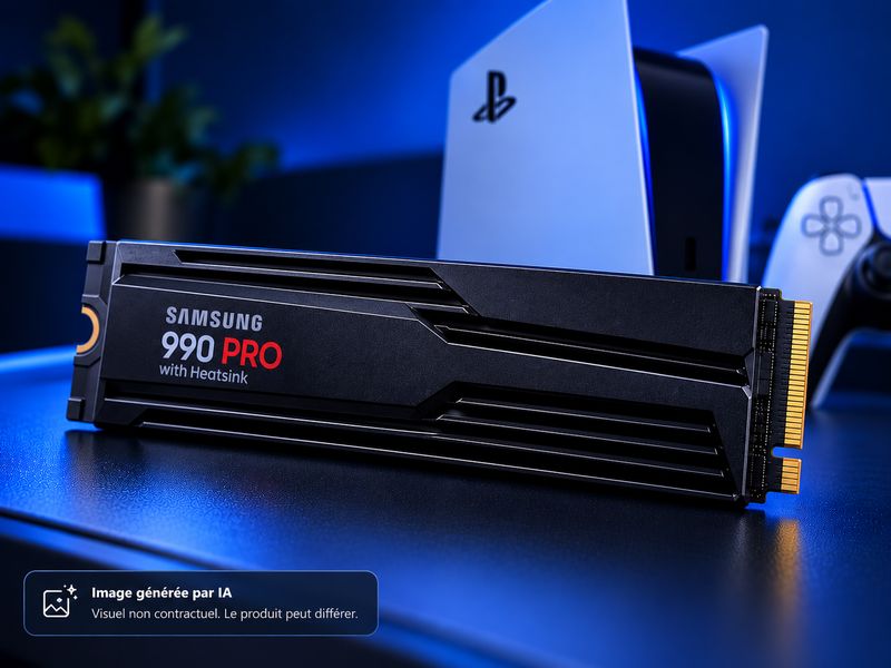 Illustration du comparatif SSD PS5 avec dissipateur